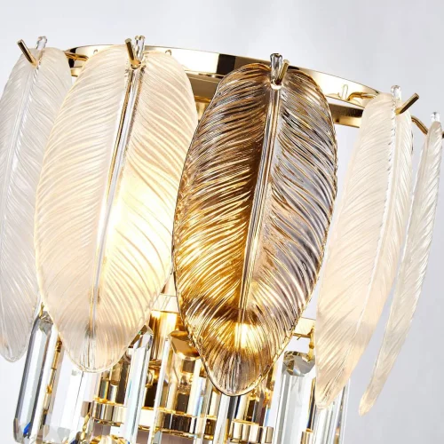 Бра Dolor 2982-2W Favourite прозрачный на 2 лампы, основание золотое в стиле классический  фото 4