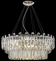Люстра подвесная Lazzara WE107.15.123 Wertmark прозрачная на 15 ламп, основание никель в стиле классический 