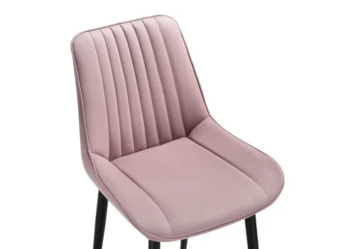 Стул на металлокаркасе Седа К розовый / черный 502098 Woodville, розовый/велюр, ножки/металл/чёрный, размеры - ****500*560 фото 5