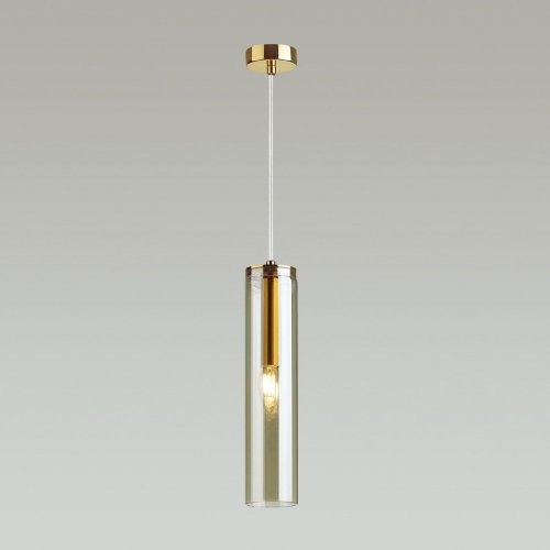 Светильник подвесной Klum 4693/1 Odeon Light янтарный 1 лампа, основание золотое в стиле хай-тек современный  фото 2