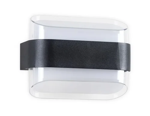 Бра LED Wallers Wall FW301 Ambrella light белый прозрачный на 1 лампа, основание чёрное в стиле хай-тек современный  фото 3