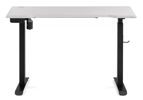 Компьютерный стол Маркос с механизмом подъема 120х75х75 белая шагрень / черный 578402 Woodville столешница белая из мдф фото 3