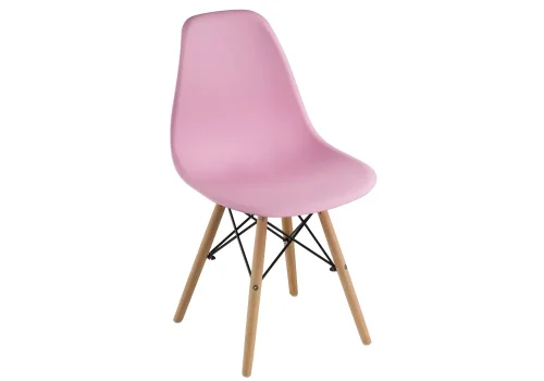 Пластиковый стул Eames PC-015 light pink 11897 Woodville, розовый/, ножки/массив бука дерево/натуральный, размеры - ****460*520 фото 2