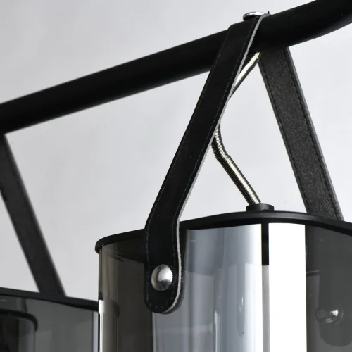 Светильник подвесной Тетро 673015604 DeMarkt чёрный 4 лампы, основание чёрное в стиле современный  фото 6