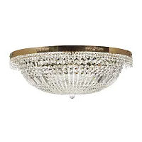 Люстра хрустальная потолочная Pera E 1.2.80.601 G Arti Lampadari без плафона прозрачная на 10 ламп, основание золотое в стиле классический 