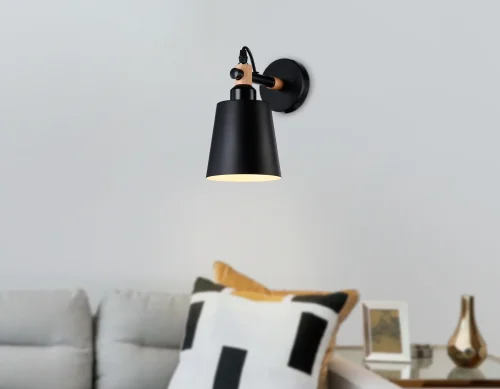 Бра TR82213 Ambrella light чёрный на 1 лампа, основание чёрное в стиле скандинавский  фото 6