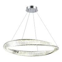 Люстра подвесная ЛЕД Риторто (Ritorto) SL6204.121.01 ST-Luce прозрачная на 1 лампу, основание хром в стиле современный кольца Люстра подвесная ЛЕД Риторто (Ritorto) SL6204.121.01 ST-Luce прозрачная на 1 лампу, основание хром в стиле современный кольца