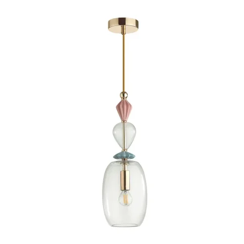 Светильник подвесной Bizet 4855/1B Odeon Light прозрачный 1 лампа, основание золотое в стиле классический прованс кантри  фото 3