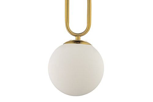 Светильник подвесной Canelli L 1.P2 W Arti Lampadari белый 1 лампа, основание золотое в стиле современный  фото 4