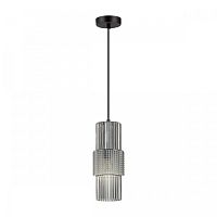 Светильник подвесной Pimpa 5016/1 Odeon Light чёрный серый 1 лампа, основание чёрное в стиле современный 