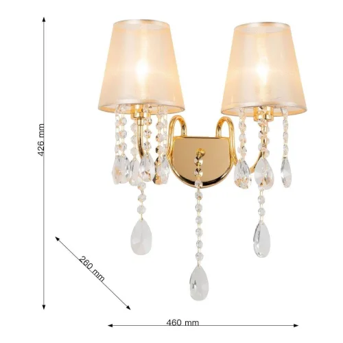 Бра Cutie 2868-2W Favourite янтарный на 2 лампы, основание золотое в стиле классический  фото 2