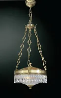 Люстра подвесная  L 6010/2 Reccagni Angelo прозрачная белая на 2 лампы, основание античное бронза в стиле классический 