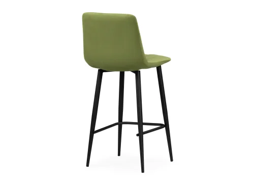 Полубарный стул Дани зеленый / черный 576462 Woodville, зелёный/велюр, ножки/металл/чёрный, размеры - ****420*480 фото 4