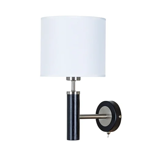 Бра с выключателем Robert A5029AP-1SS Arte Lamp белый на 1 лампа, основание чёрное в стиле современный 