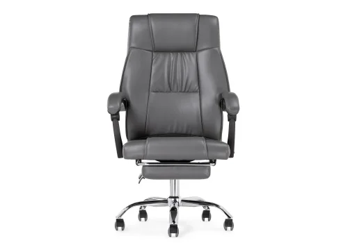 Компьютерное кресло Born gray 15347 Woodville, серый/экокожа, ножки/металл/хром, размеры - *1120***610*660 фото 3