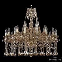 Люстра подвесная 1413/16+8+4/300 G M721 Bohemia Ivele Crystal без плафона на 28 ламп, основание золотое в стиле классический sp