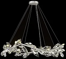 Люстра подвесная Casandra WE111.12.203 Wertmark прозрачная на 12 ламп, основание серебряное в стиле модерн флористика ветви