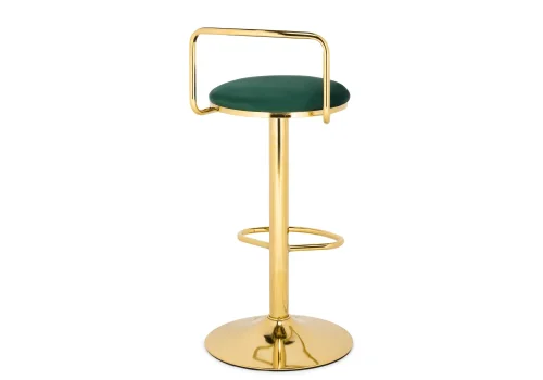 Полубарный стул Lusia green / gold 15679 Woodville, зелёный/велюр, ножки/металл/золотой, размеры - ****380*400 фото 4