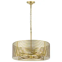 Люстра подвесная Zeta 728063 Lightstar золотая на 6 ламп, основание золотое в стиле модерн арт-деко 