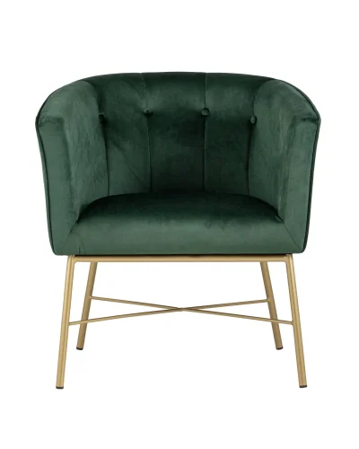 Кресло Шале, велюр зеленый УТ000005601 Stool Group, зелёный/велюр, ножки/металл/44483, размеры - ****670*620мм фото 2