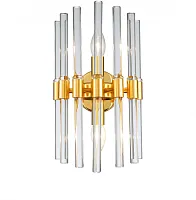 Бра Anio V7011-2W Moderli прозрачный 2 лампы, основание золотое в стиле модерн 