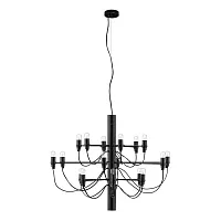 Люстра подвесная Gino 10196/650 Black LOFT IT без плафона на 18 ламп, основание чёрное в стиле современный Люстра подвесная Gino 10196/650 Black LOFT IT без плафона на 18 ламп, основание чёрное в стиле современный