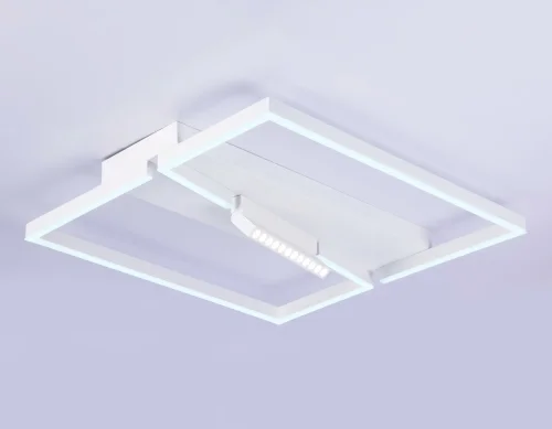 Светильник потолочный LED с пультом FL51465 Ambrella light белый 1 лампа, основание белое в стиле современный хай-тек с пультом квадраты фото 3