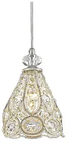 Светильник подвесной PRINCESS WE310.01.206 WERTMARK серебряный прозрачный 1 лампа, основание серое серебряное в стиле классический 