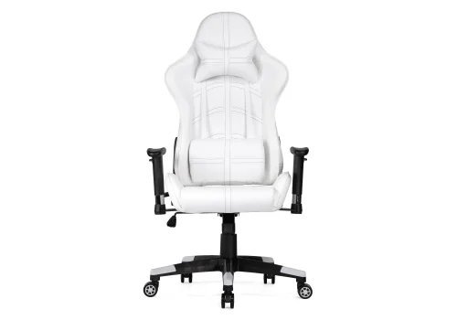 Компьютерное кресло Blanc white / black 15571 Woodville, белый/экокожа, ножки/пластик/чёрный, размеры - *1350***680*660 фото 2