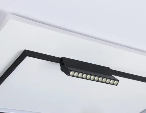 Светильник потолочный LED с пультом FL51456 Ambrella light белый чёрный 1 лампа, основание белое в стиле современный хай-тек с пультом фото 5