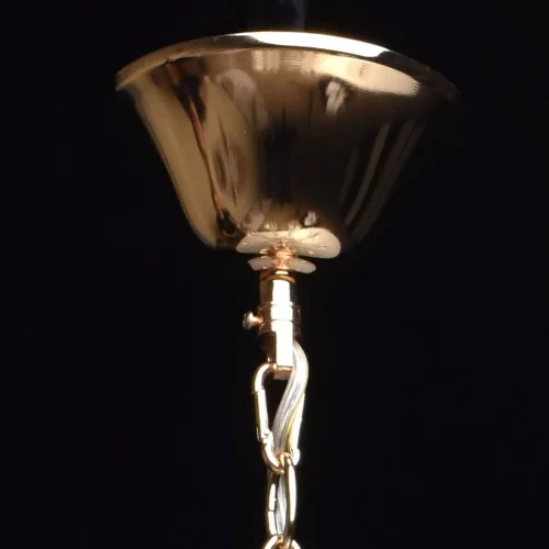 Люстра подвесная хрустальная Каролина 367012606 MW-Light без плафона на 6 ламп, основание золотое в стиле классический  фото 12