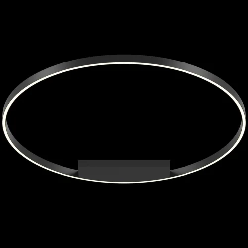 Люстра потолочная LED Rim MOD058CL-L65B4K Maytoni чёрная на 1 лампа, основание чёрное в стиле минимализм хай-тек кольца фото 4