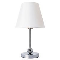 Настольная лампа Elba A2581LT-1CC Arte Lamp белая 1 лампа, основание хром металл в стиле современный 