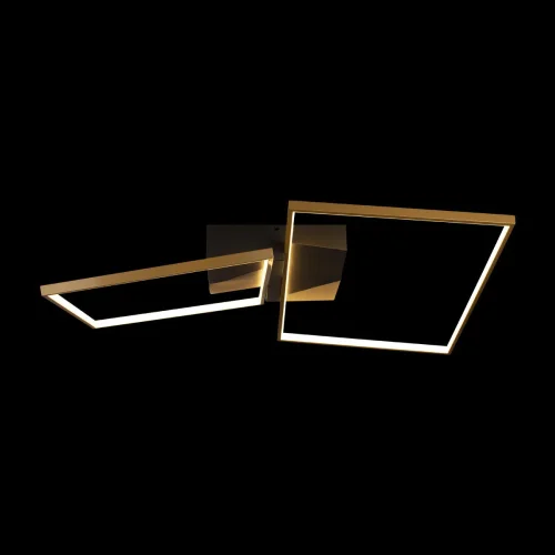 Светильник потолочный LED Quattro 10157M LOFT IT золотой 2 лампы, основание чёрное в стиле современный квадраты фото 6