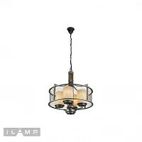 Люстра подвесная Twiga Loft6193-4 iLamp белая на 4 лампы, основание чёрное в стиле современный 