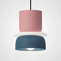 Светильник подвесной ILO D18,5 pink/blue 179678-26 ImperiumLoft прозрачный 1 лампа, основание розовое в стиле современный скандинавский 