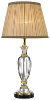 Настольная лампа Tulia WE702.01.304 Wertmark бежевая 1 лампа, основание золотое хрусталь металл в стиле классический 