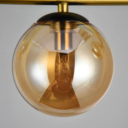 Светильник потолочный Gemini A2243PL-3PB Arte Lamp янтарный медь 3 лампы, основание чёрное в стиле современный шар фото 5