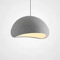 Люстра подвесная CEMENCLOUD B D50 Grey 219860-23 ImperiumLoft серая на 1 лампа, основание чёрное в стиле минимализм лофт скандинавский 