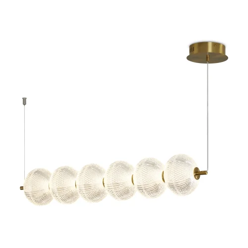 Светильник подвесной LED Awella FR6135PL-L22BT Freya прозрачный 1 лампа, основание латунь в стиле современный арт-деко  фото 3