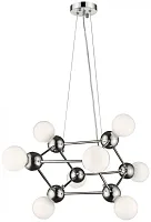 Люстра подвесная Gitter WE234.08.103 Wertmark белая на 8 ламп, основание хром в стиле современный молекула