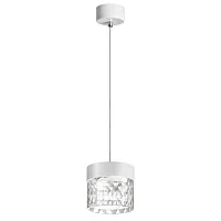 Светильник подвесной LED Aura 358999 Novotech белый прозрачный 1 лампа, основание белое в стиле хай-тек современный 