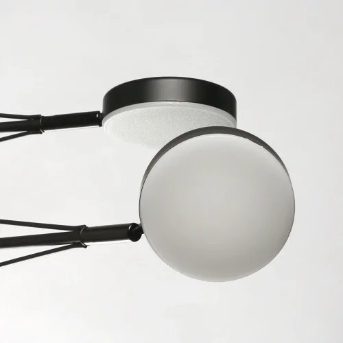 Люстра подвесная LED Гэлэкси 632017206 DeMarkt белая на 1 лампа, основание чёрное в стиле хай-тек  фото 7