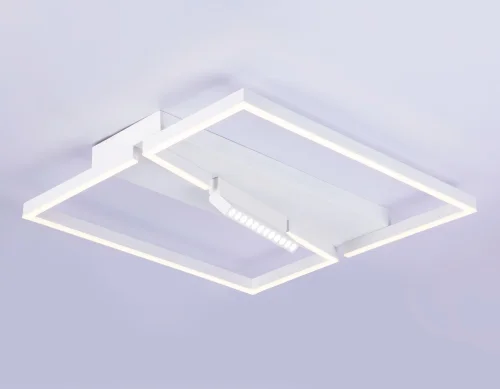 Светильник потолочный LED с пультом FL51465 Ambrella light белый 1 лампа, основание белое в стиле современный хай-тек с пультом квадраты фото 4