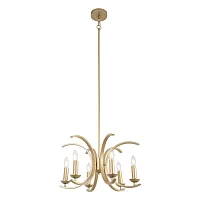 Люстра подвесная Clovis LSP-8738 Lussole без плафона на 6 ламп, основание матовое золото в стиле современный Люстра подвесная Clovis LSP-8738 Lussole без плафона на 6 ламп, основание матовое золото в стиле современный