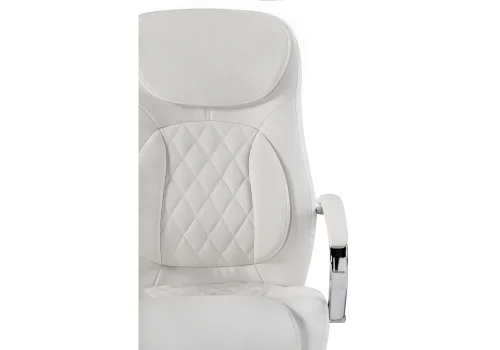Компьютерное кресло Tron white 15517 Woodville, белый/искусственная кожа, ножки/металл/хром, размеры - *1210***610*700 фото 9