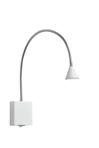 Бра с выключателем LED BUDDY 18293/03/31 Lucide белый на 1 лампа, основание белое в стиле современный 