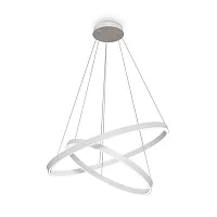 Люстра подвесная LED Rim MOD058PL-L74WK Maytoni белая на 1 лампа, основание белое в стиле современный хай-тек минимализм кольца