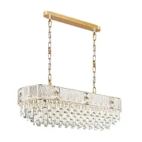 Люстра подвесная Fiesta 5070/14 Odeon Light прозрачная на 14 ламп, основание золотое в стиле современный Люстра подвесная Fiesta 5070/14 Odeon Light прозрачная на 14 ламп, основание золотое в стиле современный