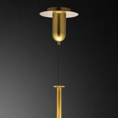 Светильник подвесной Sonata 6690 Mantra прозрачный янтарный 1 лампа, основание бронзовое в стиле современный выдувное фото 4
